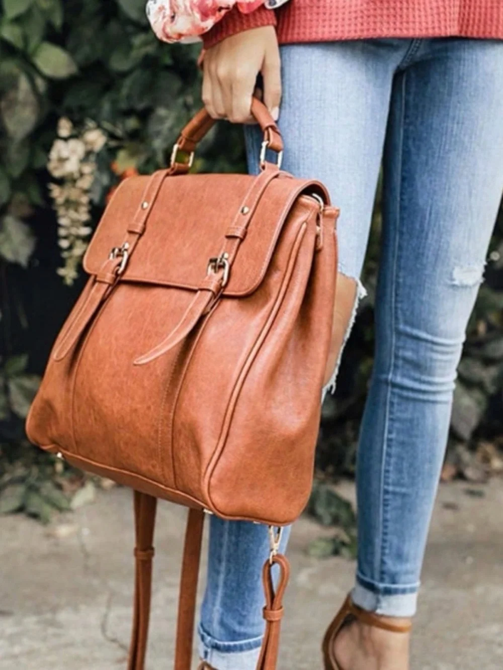 MMS Design Studio Vegan Leather Convertible Bag - Picture 1 of 9